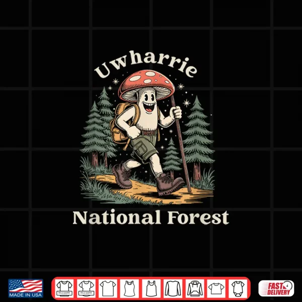 Design Uwharrie National Forest North Carolina Hiking Mushroom Shirt