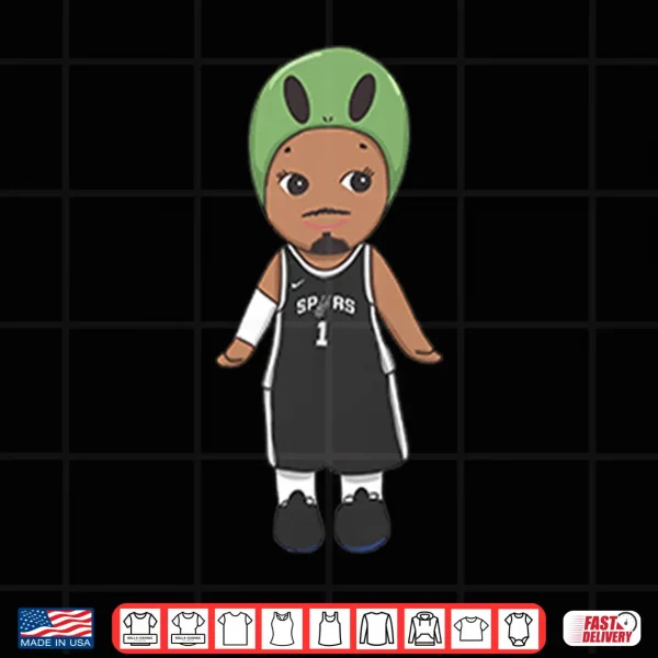 Design Victor Wembanyama Alien Spurs ChibiShirt