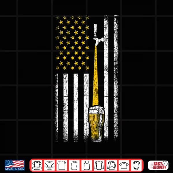 Vintage American Flag Craft Beer Tap Shirt 4 Design Vintage American Flag Craft Beer Tap Shirt