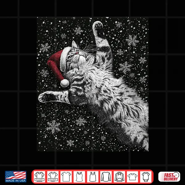 Design Vintage Christmas Maine Coon Cat Shirt