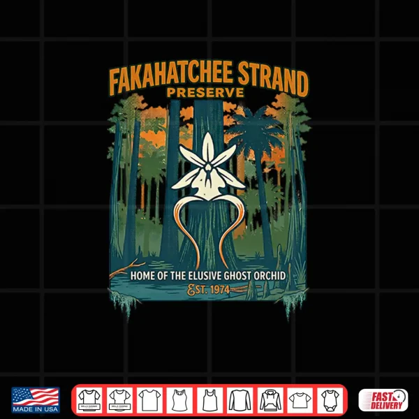 Vintage Fakahatchee Strand Florida Ghost Orchid Graphic Shirt 4 Design Vintage Fakahatchee Strand Florida Ghost Orchid Graphic Shirt