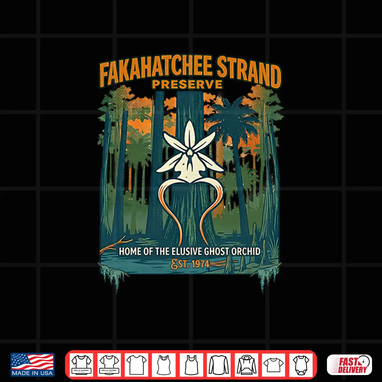 Vintage Fakahatchee Strand Florida Ghost Orchid Graphic Shirt Vintage Fakahatchee Strand Florida Ghost Orchid Graphic Shirt