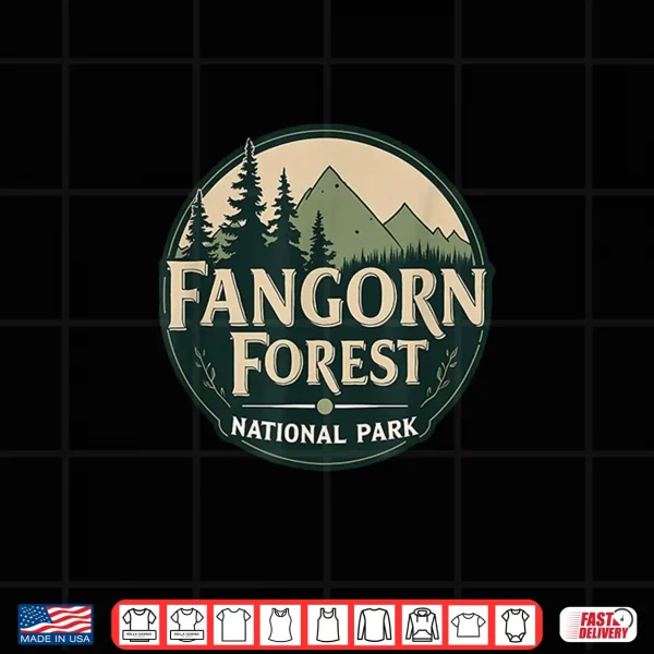 Design Vintage Fangorn Forest National Park Bookworms Saying Retro Shirt