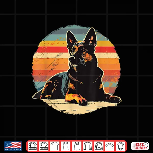 Design Vintage German Shepherd Dog Retro Shirt