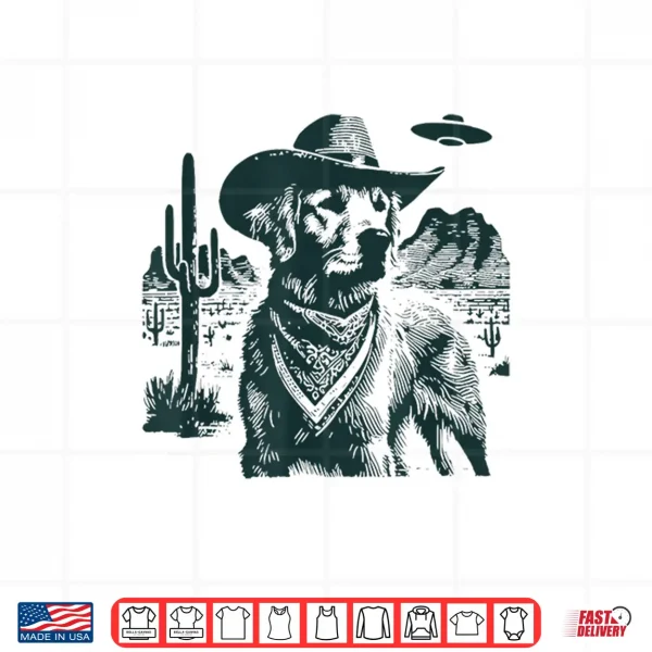 Design Vintage Golden Retriever UFO Shirt