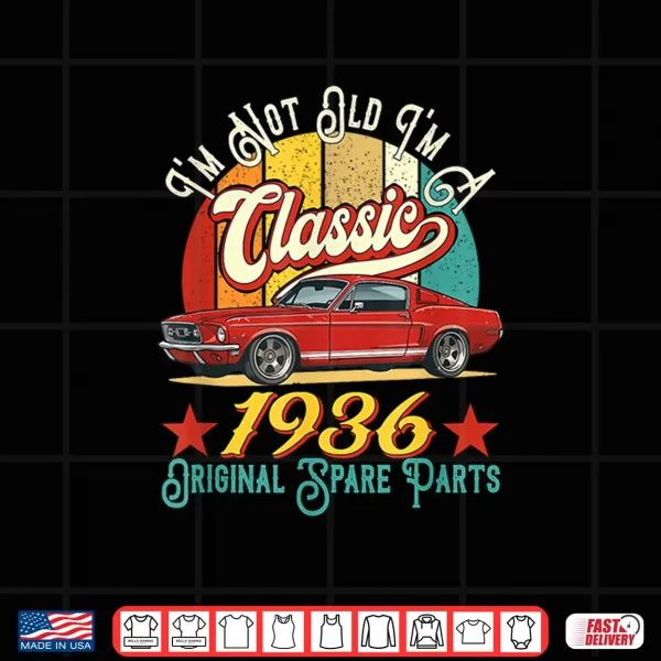 Design Vintage Original Spare Parts Classic 1936 Statement Shirt