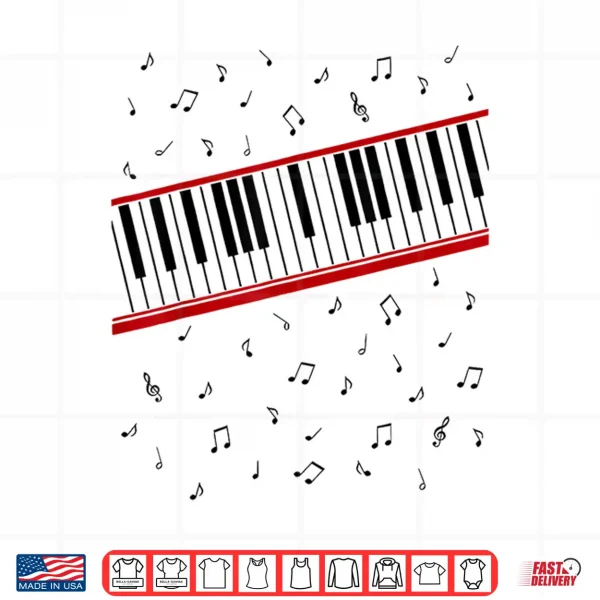 Design Vintage Retro 1980s Piano Beat It Music Lover Cosplay Shirt