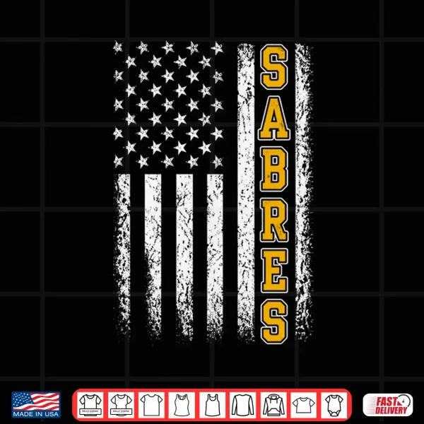 Design Vintage Sabres USA Flag Shirt