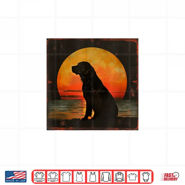 Design Vintage Sunset Labrador Retriever Shirt