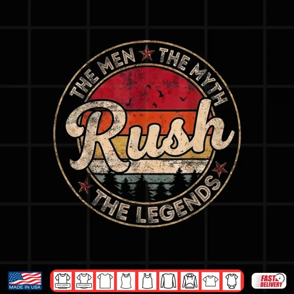 Design Vintage The Men The Myth Rush Legends Gift for Men Women Shirt