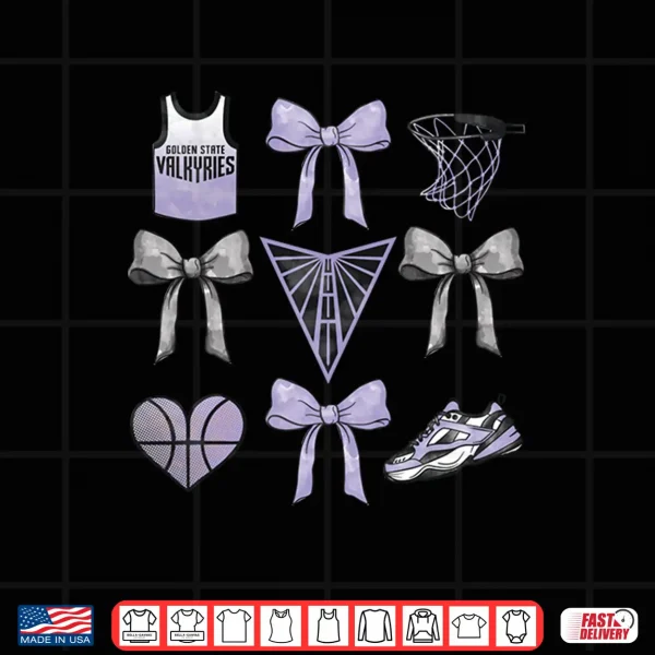 Design WNBA Golden State Valkyries Bow Grid Shirt