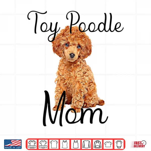 Design Waffle Toy Poodle Dog Mom Toy Poodle Puppy Lover Womens Tee Shirt
