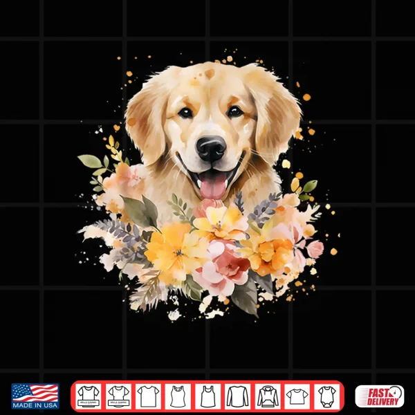 Design Watercolor Golden Retriever Shirt