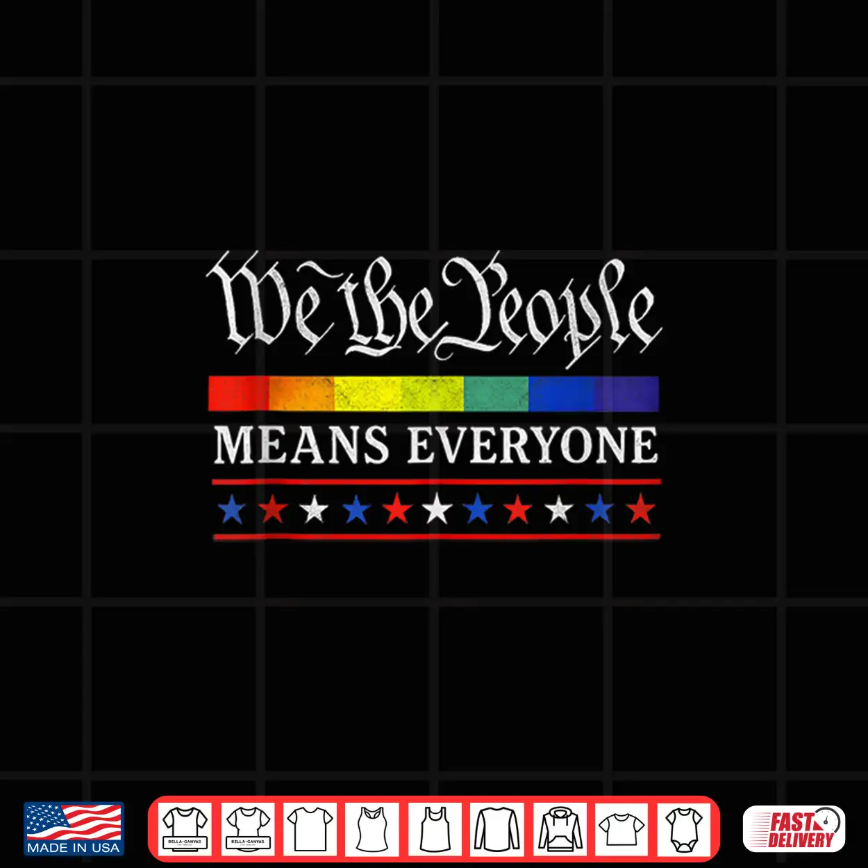 We The People Means Everyone Lgbt Pride Month Usa Equality Shirt We The People Means Everyone Lgbt Pride Month Usa Equality Shirt