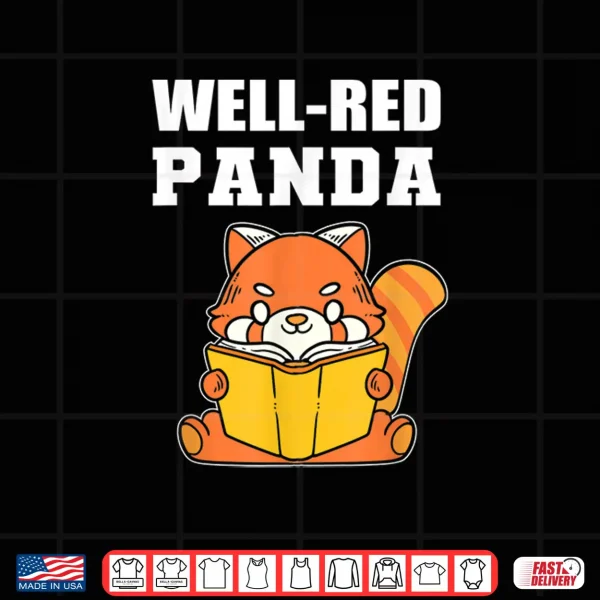 Design Well Red Panda Bibliophile Shirt