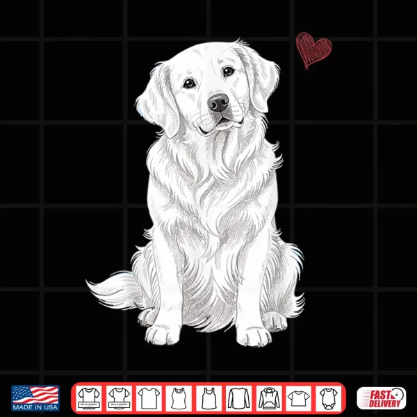 Design White English Cream Golden Retriever White Golden Retriever Shirt