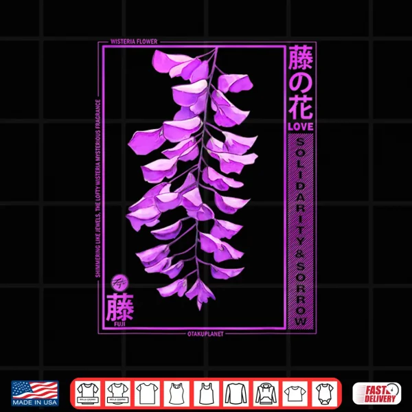 Design Wisteria anime flower in japan soft grunge anime aesthetic Shirt