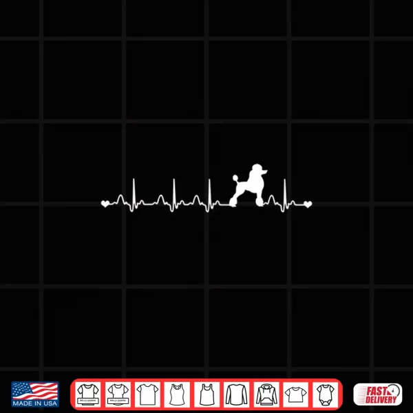Design Womens Heartbeat Poodle Gifts Dog Lover EKG Shirt Shirt