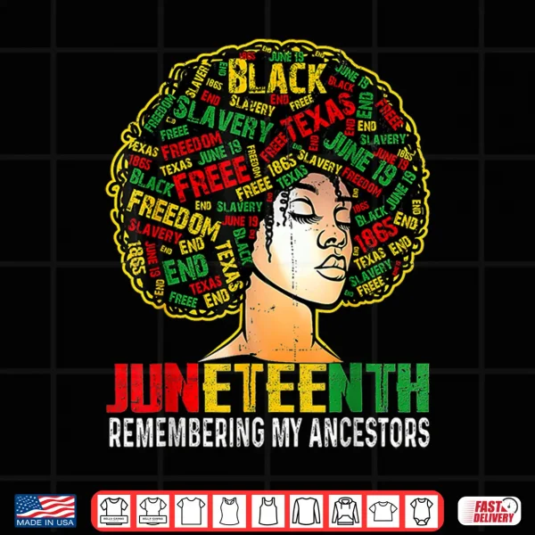 Design Womens Juneteenth Remembering My Ancestors Shirt