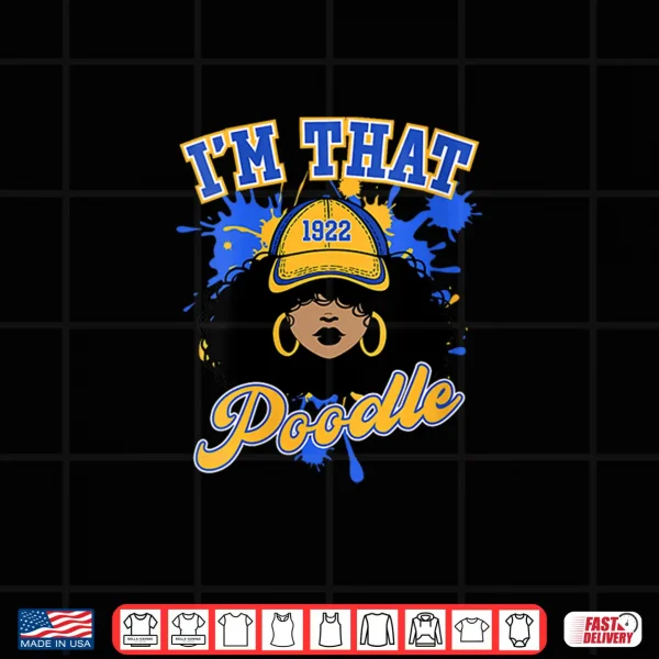Design Womens Sigma Gamma Rho Sorority Im That Poodle Rhoyal Girl Pride Shirt