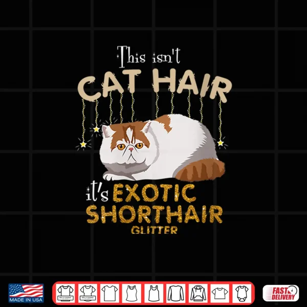 Design Womens This Isnt Cat Hair Its Exotic Shorthair Cat Glit Shirt