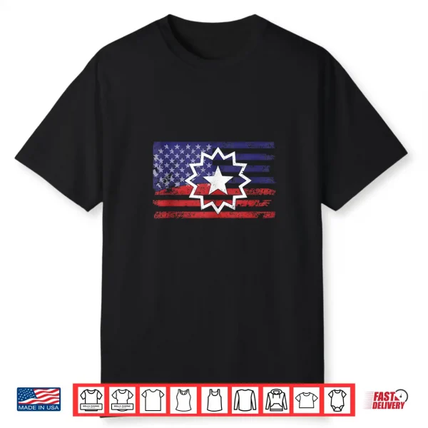 Distressed American Flag Of Juneteenth Red White Blue Symbol Shirt
