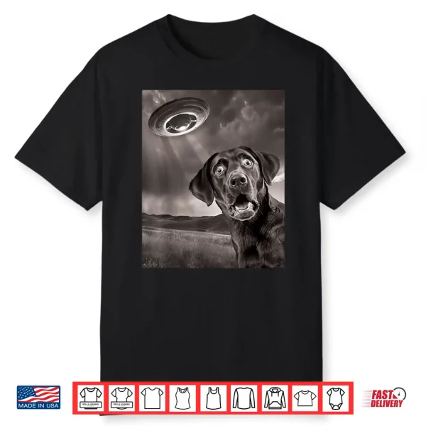 Dog Black Lab Labrador Retriever Ufo Selfie Shirt