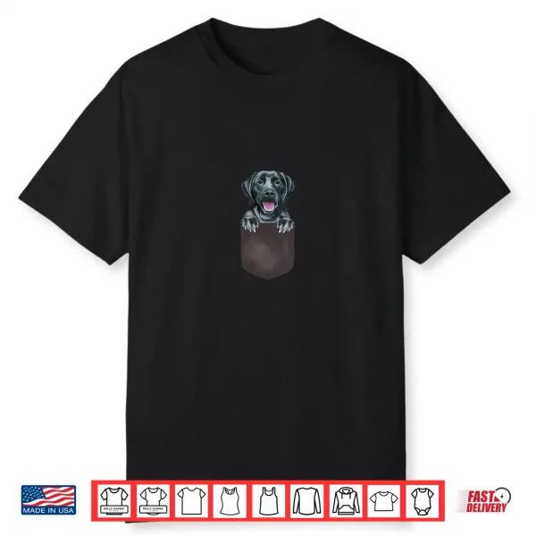Dog In Pocket Funny Dog Lover Black Labrador Retriever Shirt