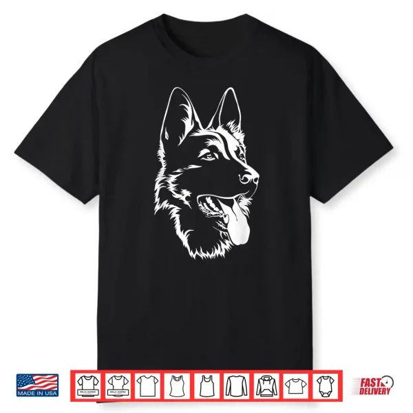 Dog Silhouette Sitting German Shepherd Shirt