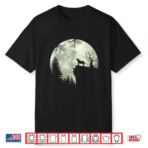 Dog And Moon Howl In Forest Labrador Retriever Halloween Shirt