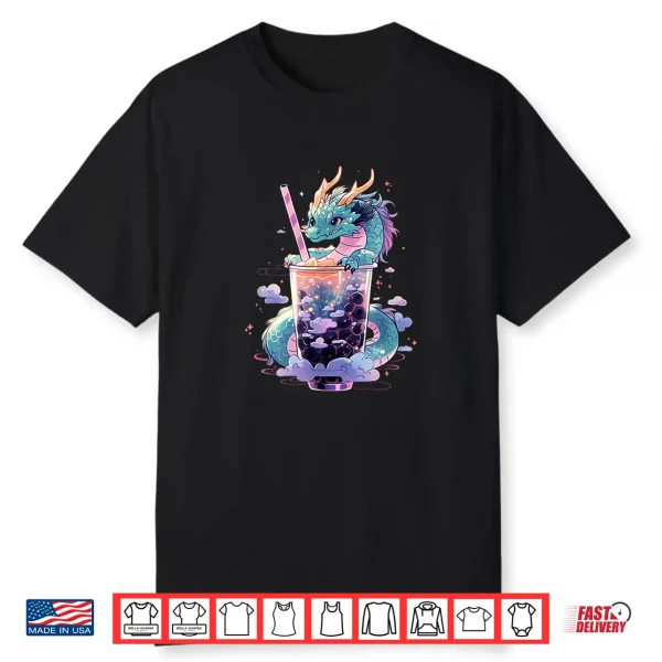 Dragon Boba Tea Bubble Tea Anime Kawaii Shirt