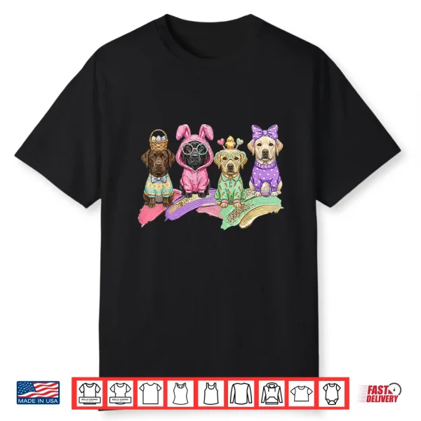 Easter Day Labrador Retriever Dog Outfit Bunny Ears Egg Shirt