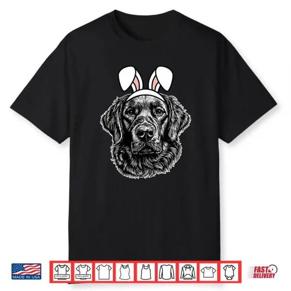 Easter Dog Cute Spring Golden Retriever Bunny Ears Fur Baby Shirt