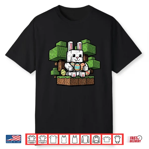 Easter Gamer Bunny Pixel Rabbit Gaming Boys Kids Youth Men Shirt