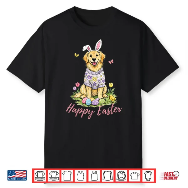 Easter Golden Retriever Owner Women Girls Toddlers Teens Shirt
