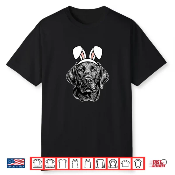 Easter Labrador Retriever Cute Dog Lab Easter Bunny Ears Premium Tri Blend Shirt