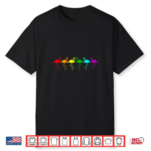 Flamingo Pride Month Lgbtq Rainbow Flag Gay Lesbian Queer Shirt
