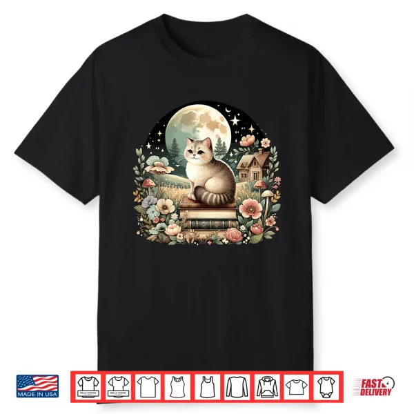 Floral Womens Cottagecore British Shorthair Cat Lover Shirt