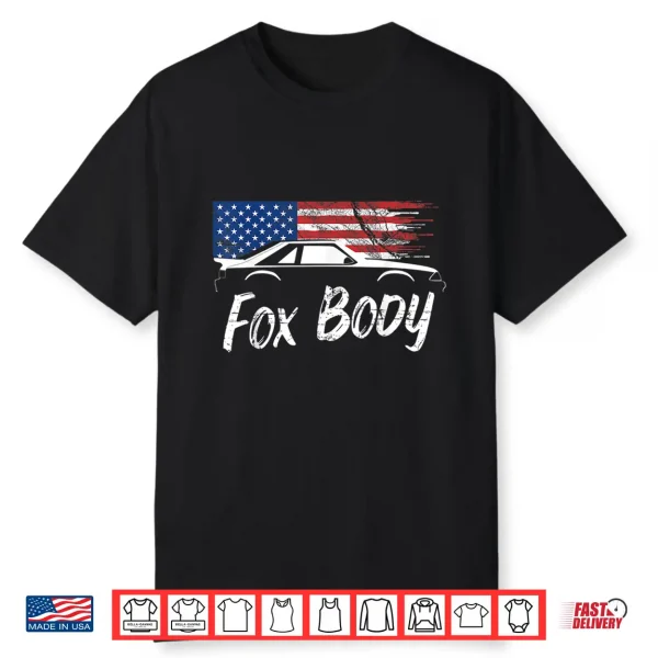Foxbody 5.0 American Flag Stang Muscle Car Shirt Shirt