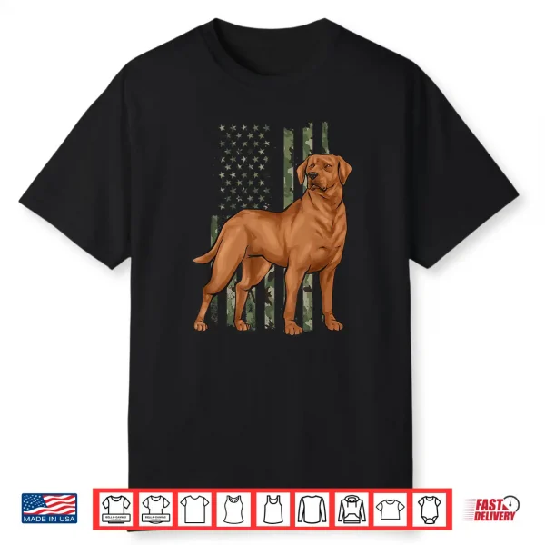 Foxred Lab American Flag Fox Red Labrador Retriever Shirt