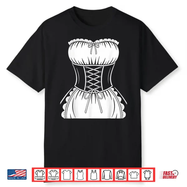 French Maid Shirt Adult Men Women Anime Cosplay Costume Shirt
