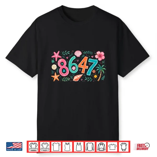 Funny 86 47 8647 Seashells Sea Shells Summer Beach Shirt