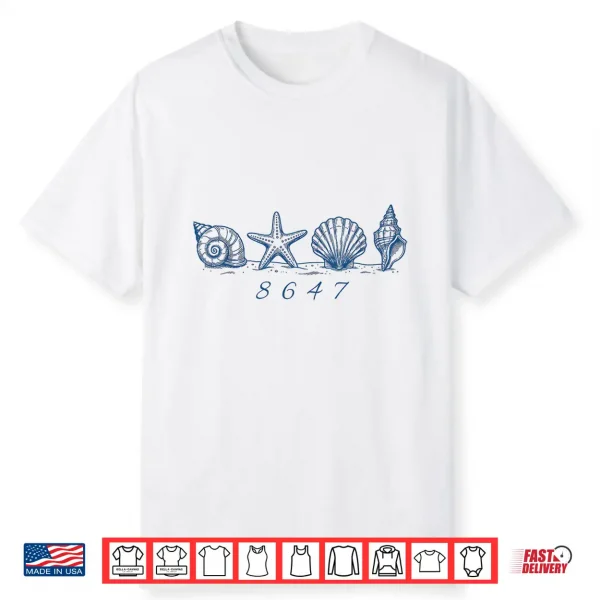 Funny 86 47 Seashells Sea Shells Beach Funny 8647 Shirt