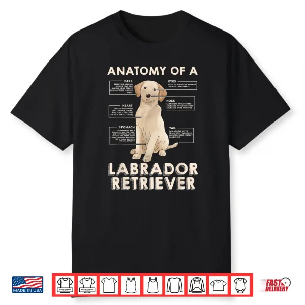 Funny Anatomy Of A Labrador Retriever Gift Ideas For Shirt