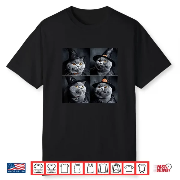 Funny Animal Photobooth Cat British Shorthair Halloween Shirt