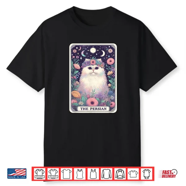 Funny Cat Tarot Card The Persian For Kitten Lover Shirt