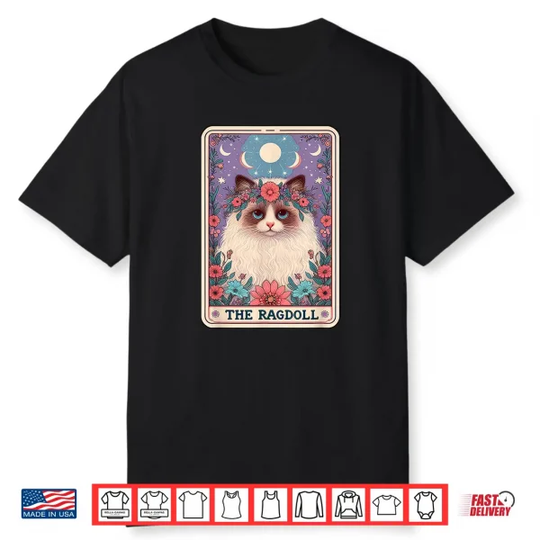 Funny Cat Tarot Card The Ragdoll For Kitten Lover Shirt