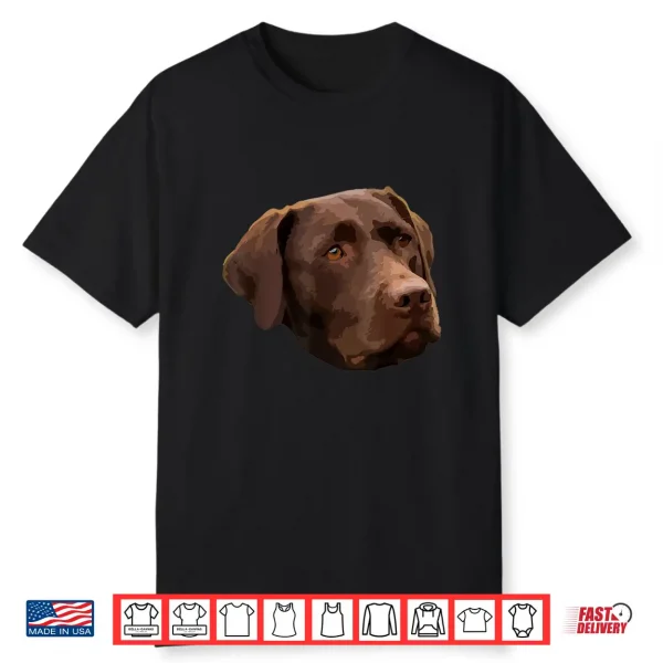 Funny Chocolate Lab Shirt   Labrador Retriever Dog Head