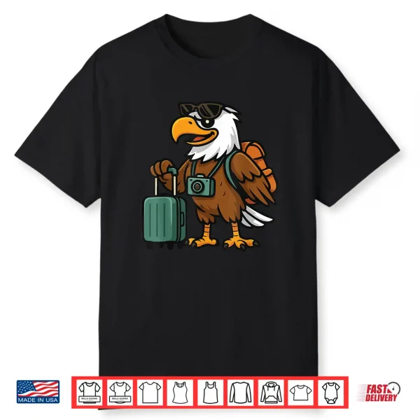 Funny Eagle Tourist Birds Animals Lover Eagle Backpacking Shirt