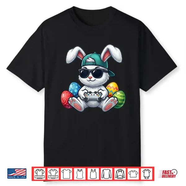 Funny Easter Bunny Gaming Video Game Gamer Easter Day Boys Shirt